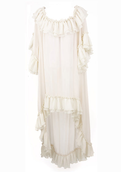 Ruffled Wave Poncho Dress