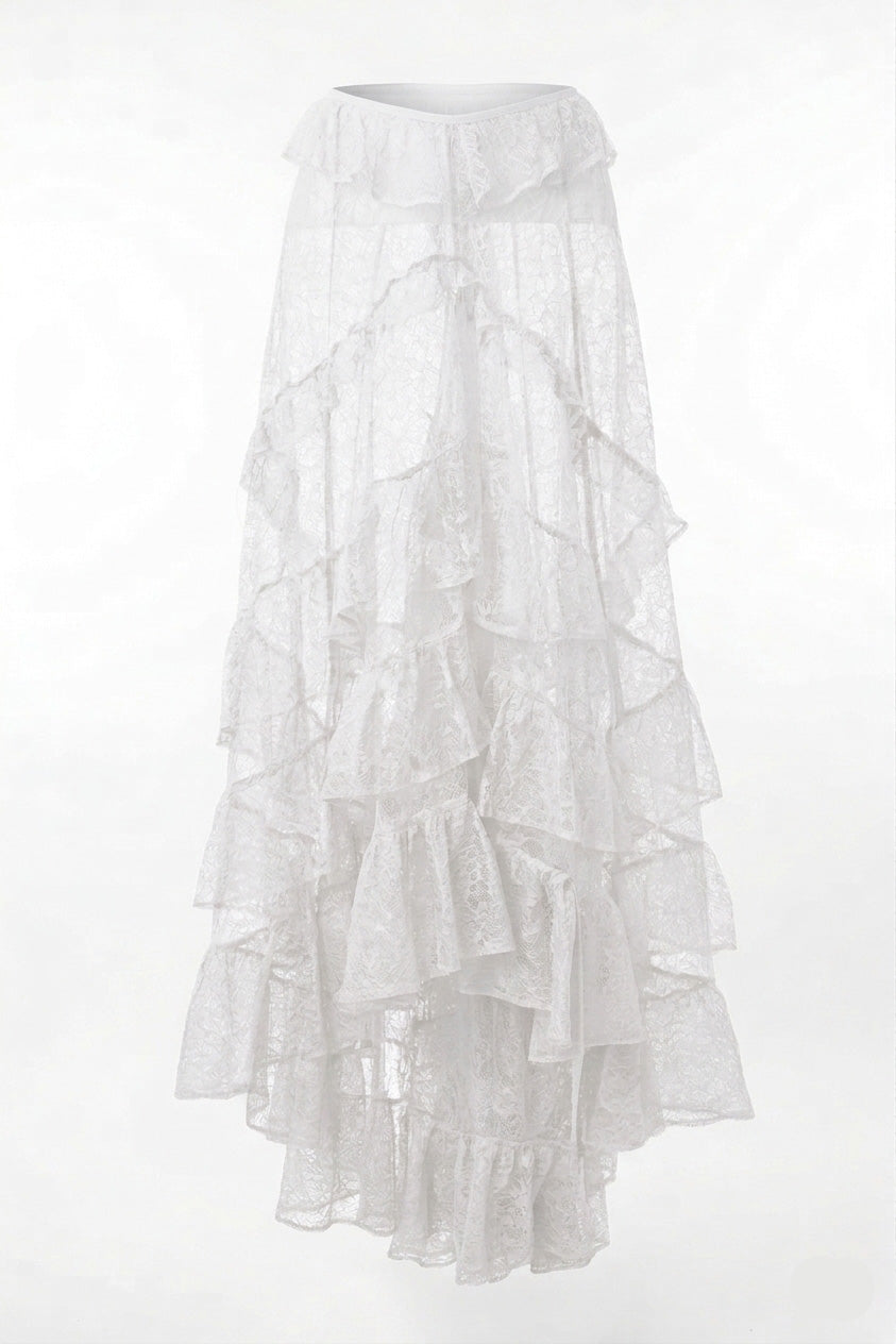 Chapel Veil Lace Maxi Skirt
