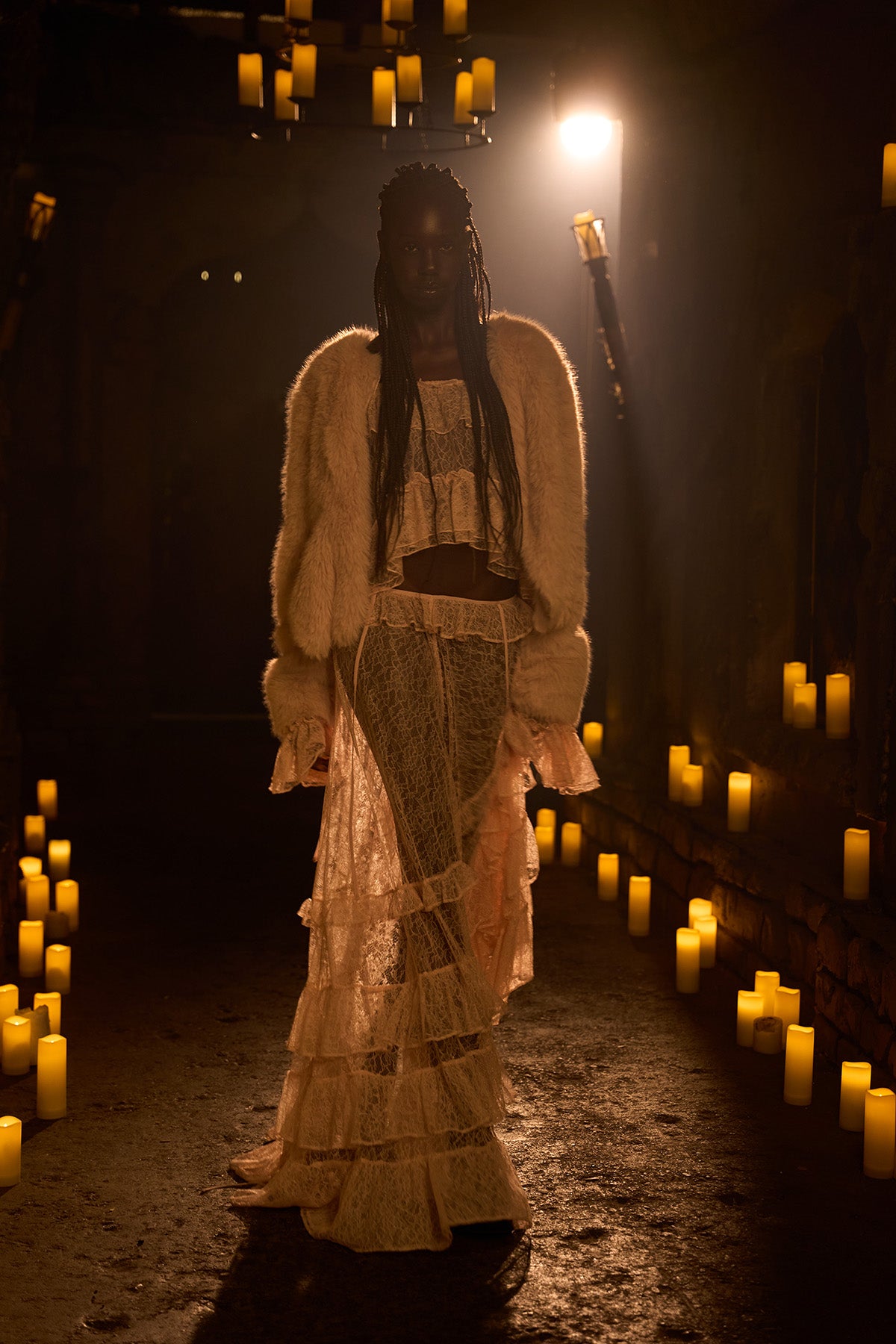 Chapel Veil Lace Poncho Top