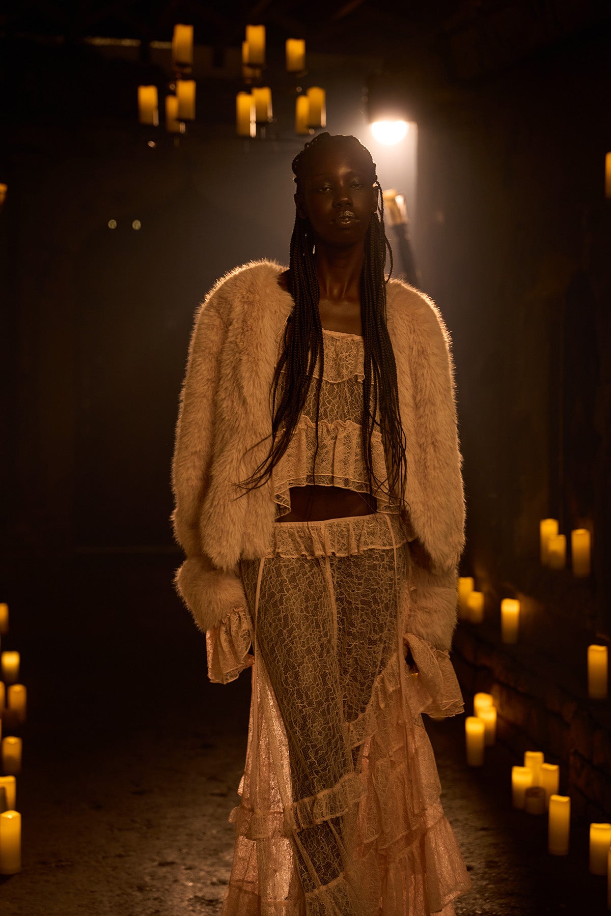 Chapel Veil Lace Poncho Top