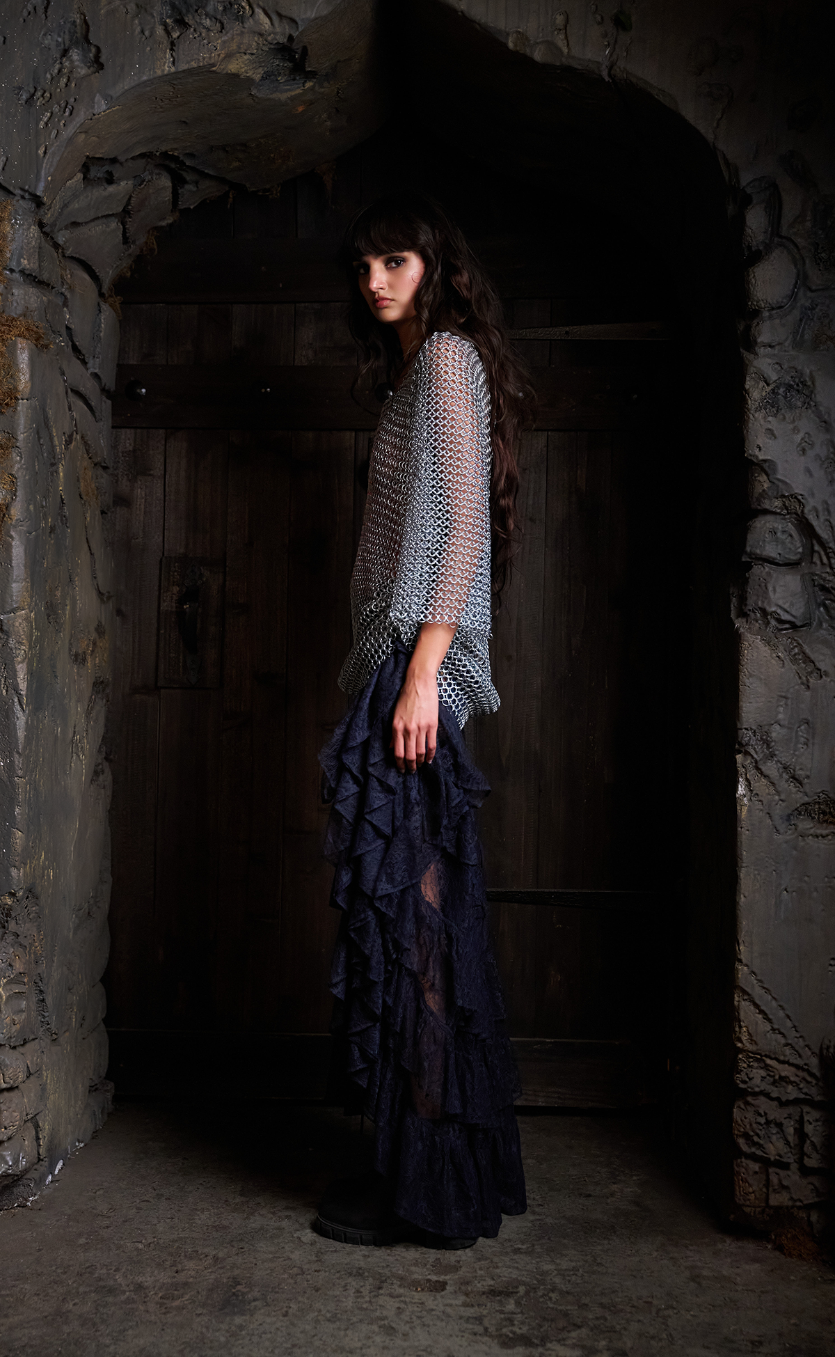 Chapel Veil Lace Maxi Skirt