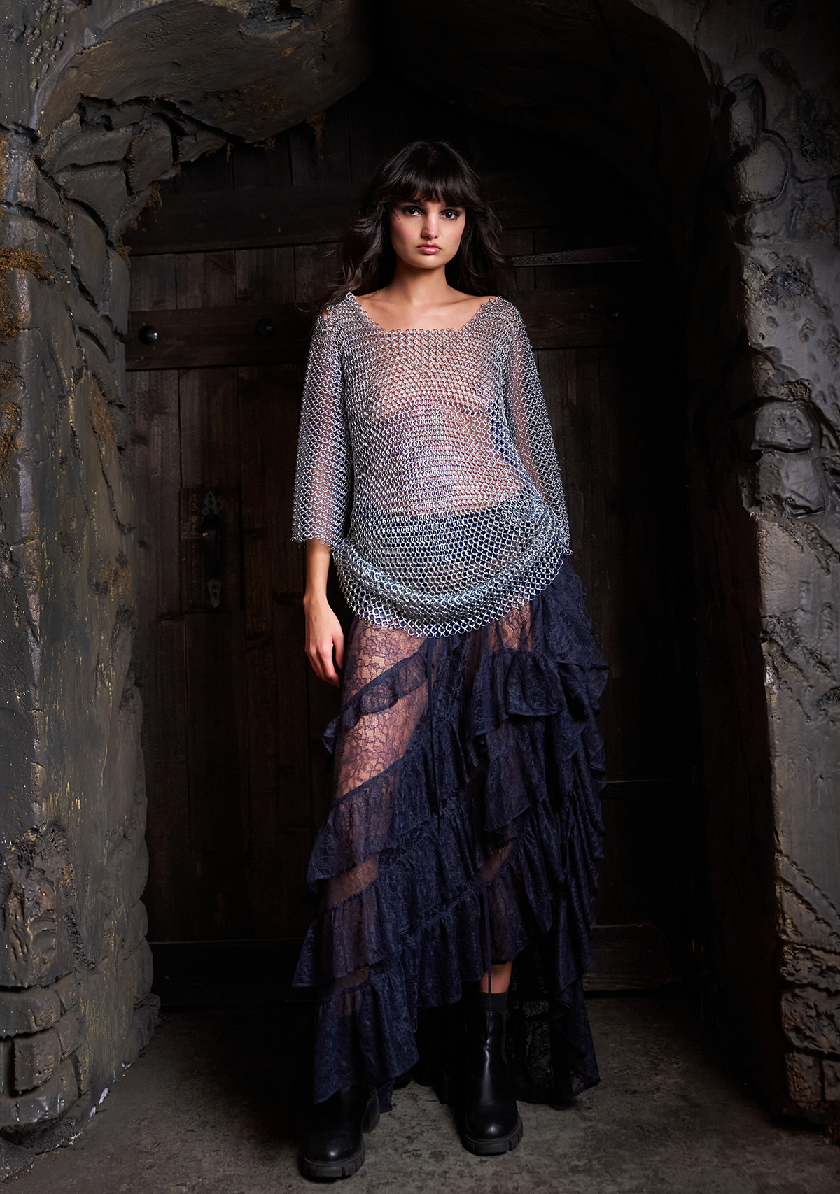 Chapel Veil Lace Maxi Skirt