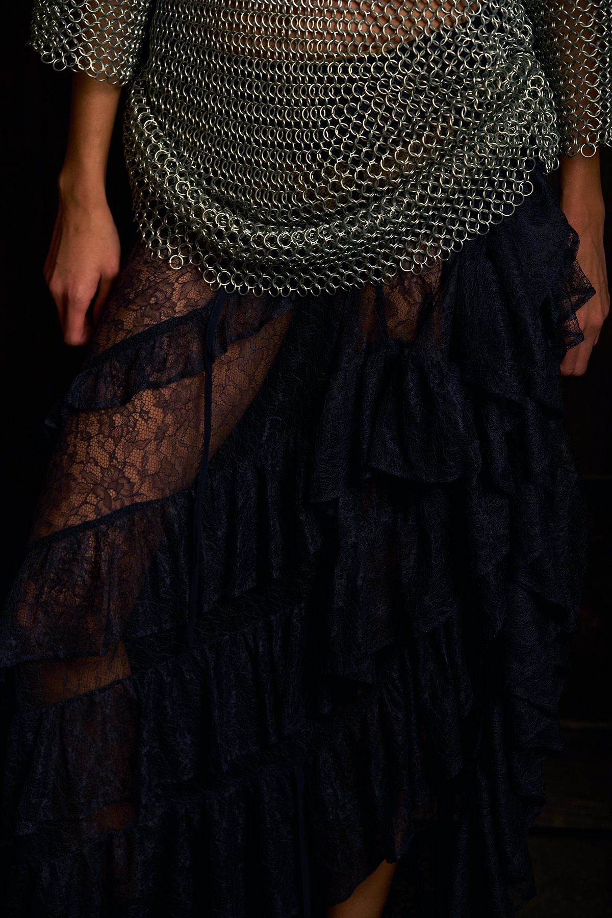 Chapel Veil Lace Maxi Skirt