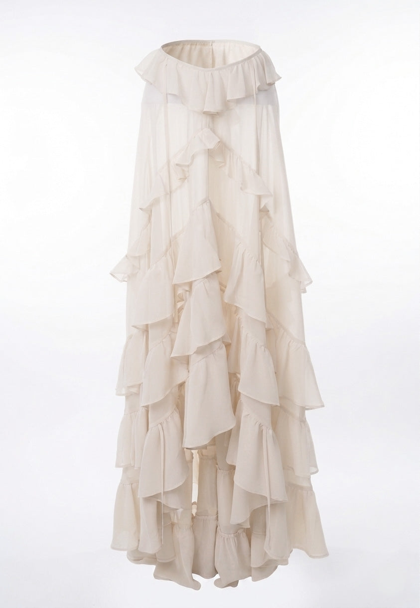 Lovebirds Ruffle Maxi Skirt