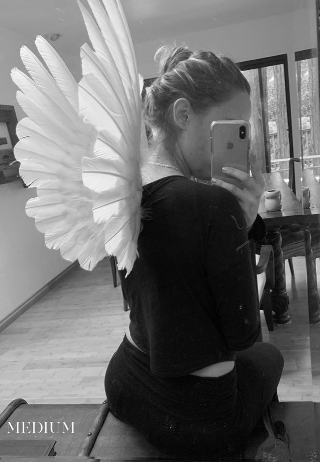 Designer Made Floating Wings in Dove