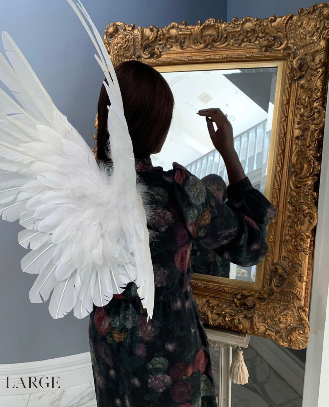 Designer Made Floating Wings in Baby Blue