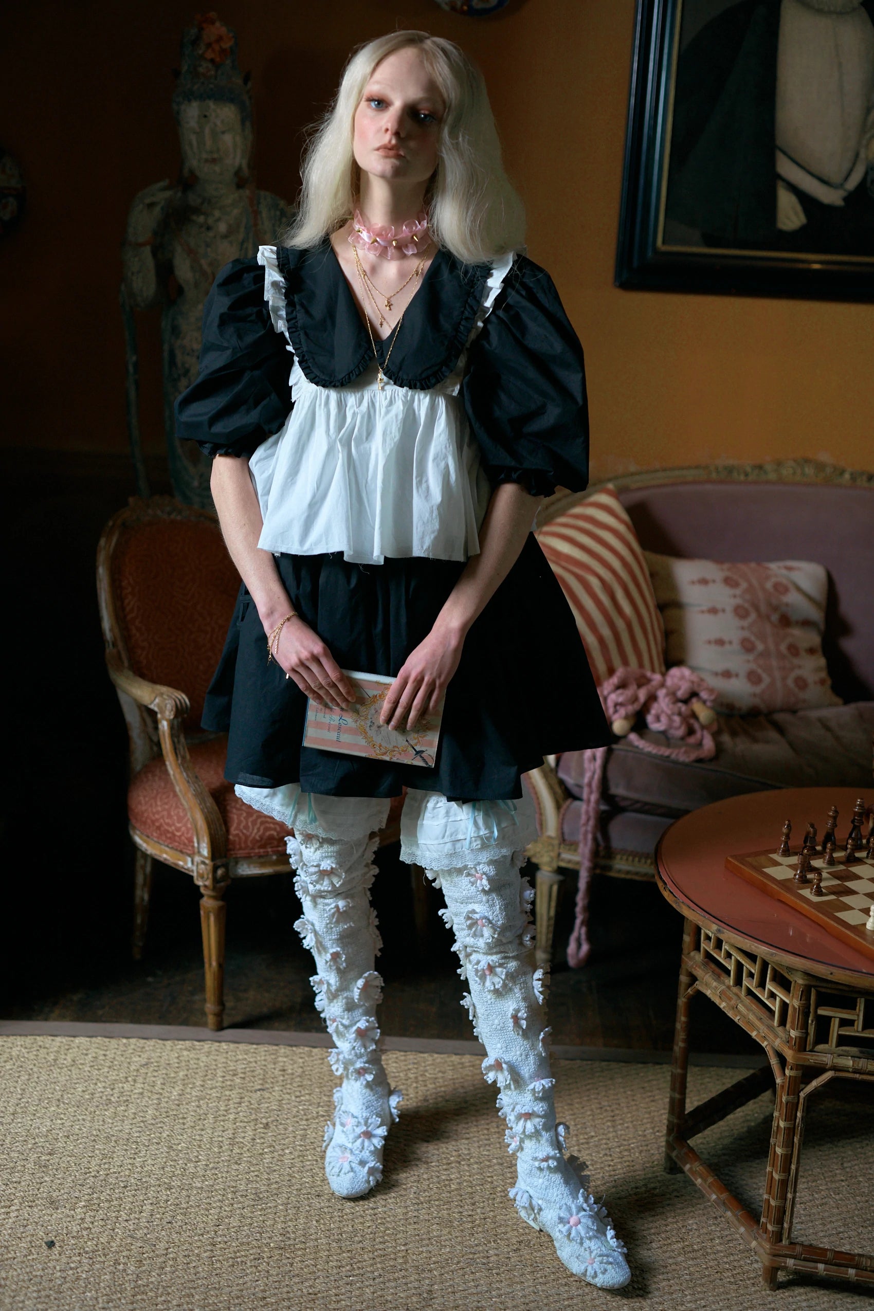 Renaissance Punk Ruffled Spike Collar