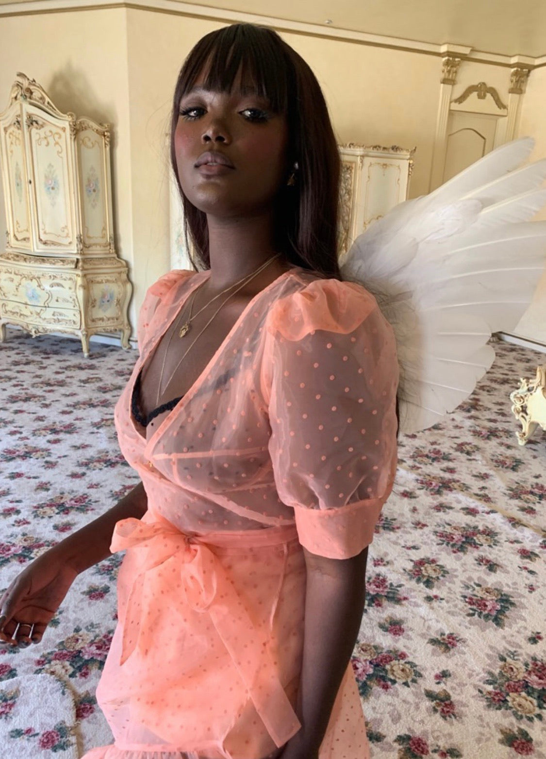 Designer Made Floating Wings in Dove