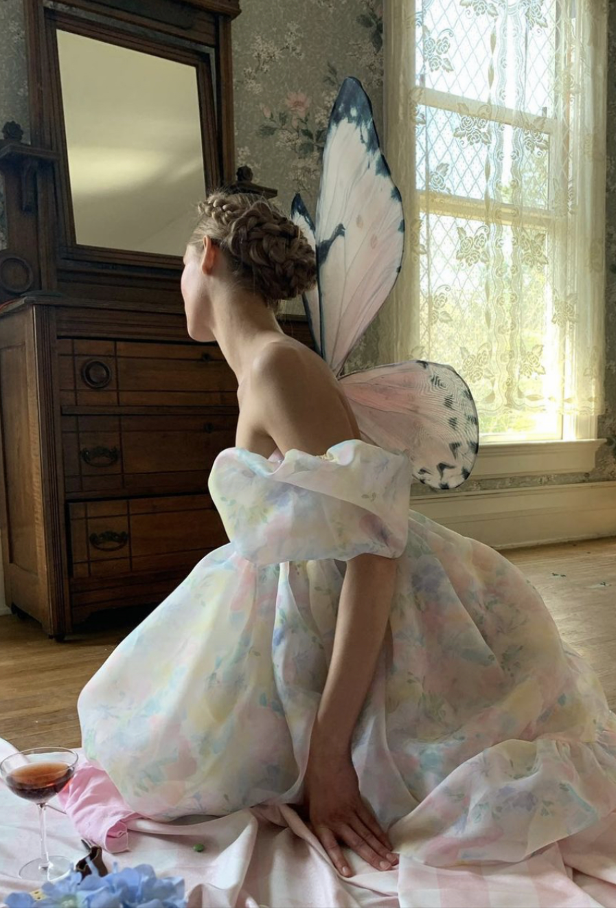 Rosewater Pink Floating Butterfly Wings
